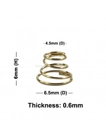 6.5mm (D) x 6mm (H) Gold Plated Spring (5 pcs)