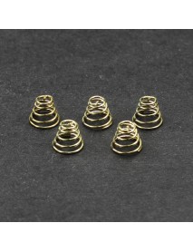 8mm (D) x 7mm (H) Gold Plated Spring (5 pcs)