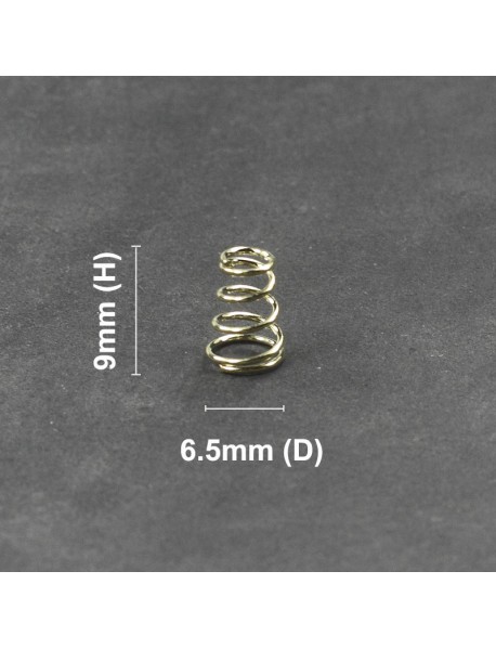 6.5mm (D) x 9mm (H) Gold Plated Spring (5 pcs)