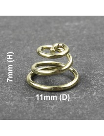 11mm (D) x 7mm (H) Gold Plated Spring (5 PCS)