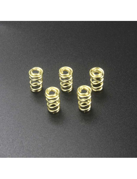 5mm (D) x 10mm (H) Gold Plated Phosphor Bronze Spring (5 pcs)