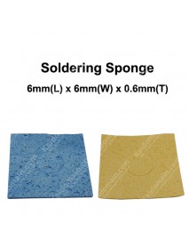 6mm(L) x 6mm(W) x 0.6mm(T) Square Soldering Sponge  ( 10 pcs )