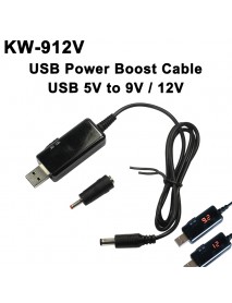 KW-912V DC-DC USB Power Boost Cable 5V to 9V / 12V