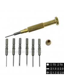 WL-801 Multi-function Brass Handle Screwdriver Set