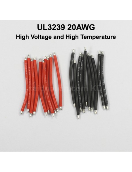 UL3239 20AWG High Voltage and High Temperature Silicone Wire - Black and White (10 pairs)
