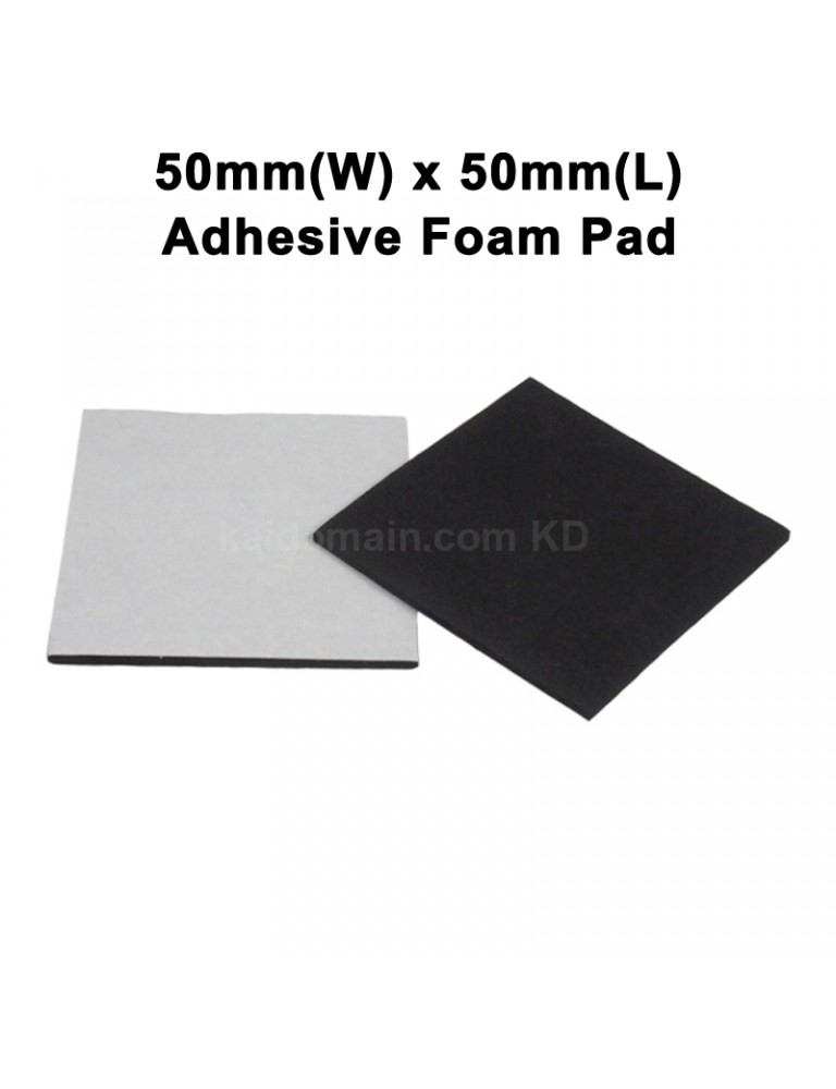 50mm(W) x 50mm(L) Adhesive Foam Pad - Black