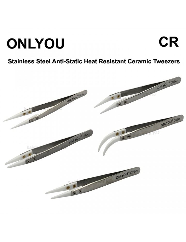 ONLYOU CR Stainless Steel Precision Straight Anti-Static Heat