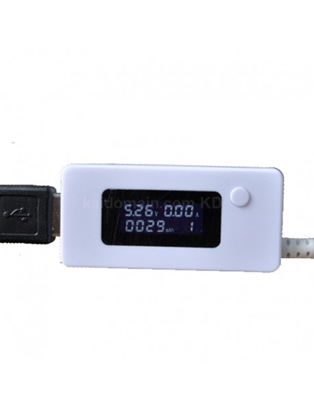 KCX-017 Digital USB Current And Voltage Meter - White