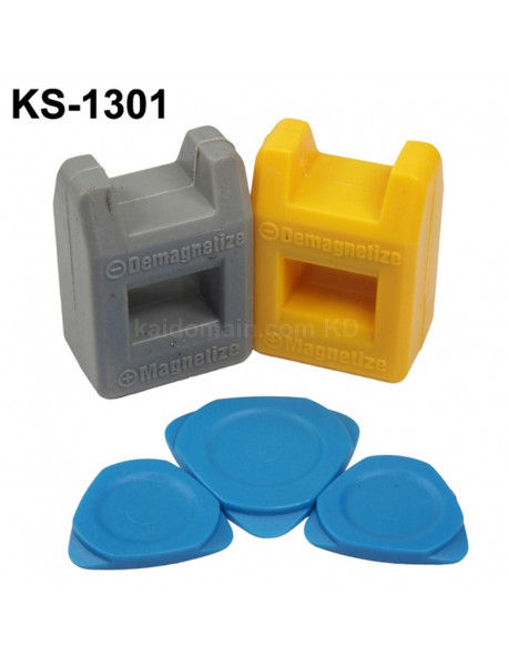 KS-1301 2-in-1 Screwdriver Magnetizer and Demagnetizer Tool - Grey and Yellow ( 1 Set )