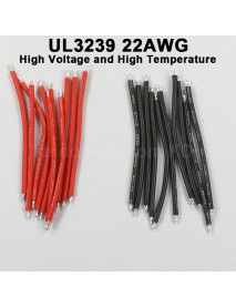 UL3239 22AWG High Voltage and High Temperature Silicone Wire - Black and White (10 pairs)