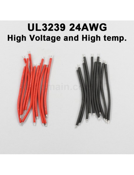 UL3239 24AWG High Voltage and High Temperature Silicone Wire - Black and White (10 pairs)