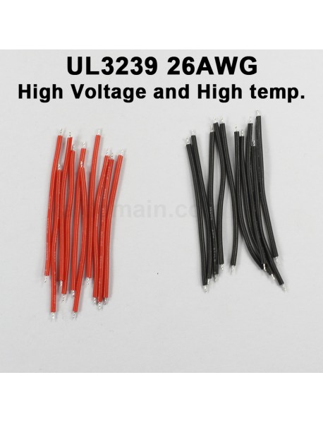 UL3239 26AWG High Voltage and High Temperature Silicone Wire - Black and White (10 pairs)