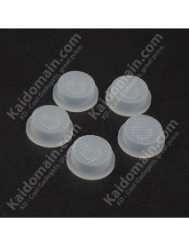 13.6mm(D) x 6.3mm(H) Silicone Tailcaps - Transparent (5 pcs)