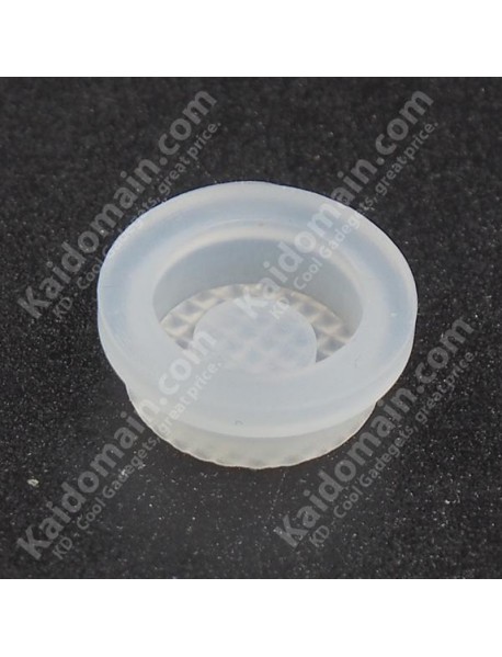 13.6mm(D) x 6.3mm(H) Silicone Tailcaps - Transparent (5 pcs)