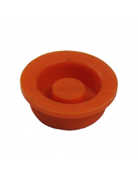 14mm(D) x 6mm(H) Silicone Tailcaps - Orange (5 pcs)