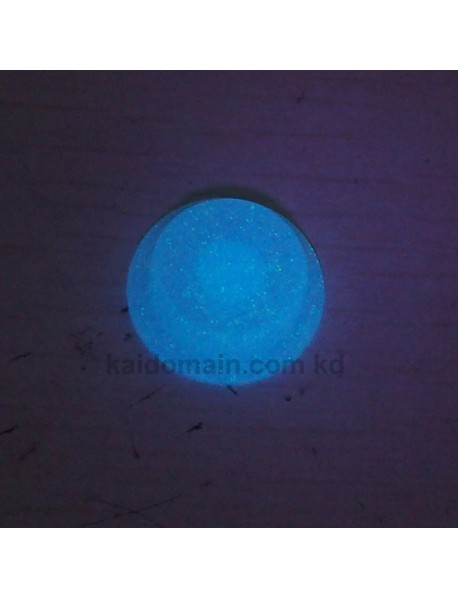 14mm(D) x 6mm(H) Glow-in-the-dark Blue Light Silicone Tailcaps - Transparent (5 pcs)