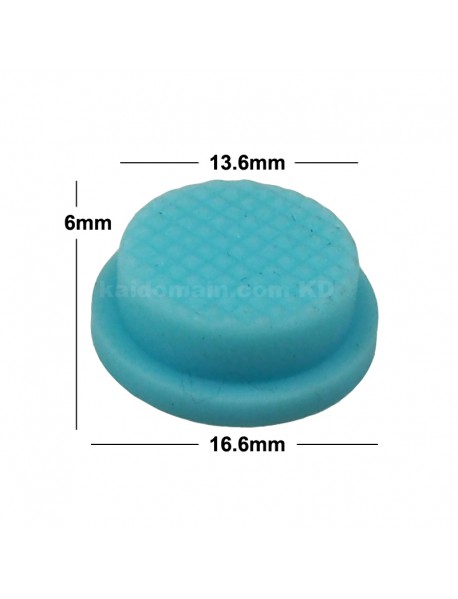 13.6mm(D) x 6mm(H) Silicone Tailcaps - Light Blue (5 pcs)