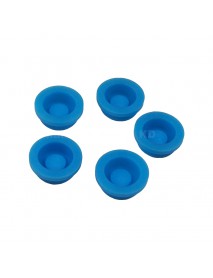 13.6mm(D) x 6mm(H) Silicone Tailcaps - Blue (5 pcs)