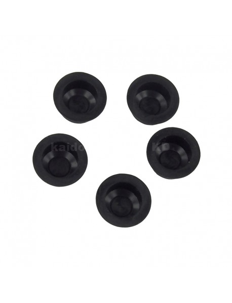14mm(D) x 8mm(H) Silicone Tailcaps Short version - Black (5 pcs)
