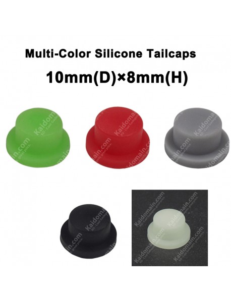 10mm (D) x 8mm (H) Silicone Tailcaps (5 pcs)