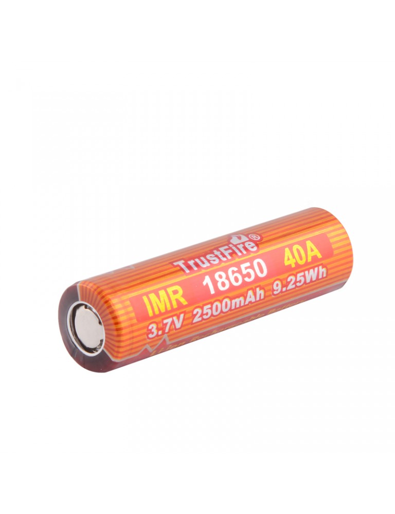 Det Suradam Modig TrustFire IMR18650 40A 3.7V 2500mAh Rechargeable Li-ion 18650 Battery