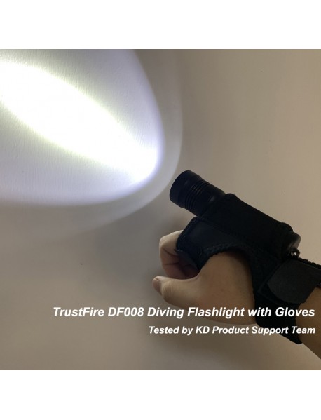 TrustFire DF008 L2 700 Lumens 3-Mode 26650 Diving Flashlight with Gloves