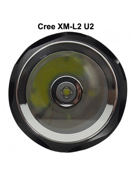 TrustFire T1 Cree XM-L2 U2 1600 Lumens 5-Mode LED Flashlight - Black (2 x 18650)
