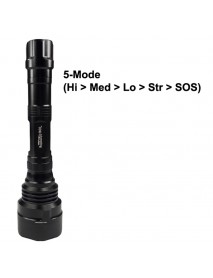 TrustFire T1  L2 U2 1600 Lumens 5-Mode LED Flashlight - Black (2 x 18650)