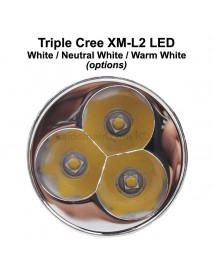 Triple Cree XM-L2 LED 3800 Lumens Drop-in Module for TrustFire 3T6 Flashlight (Dia. 51mm)