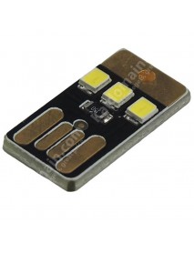 Single Sided USB 3 x LED 0.2W White Mini USB LED Light - Black (1 pcs)