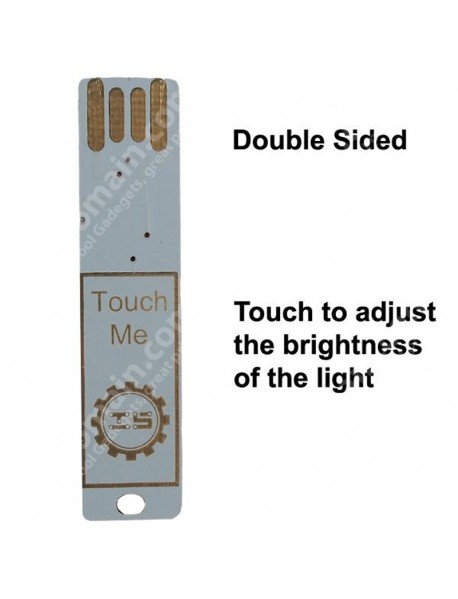 Double Sided Adjustable USB 4 x LED 0.5W White Mini USB LED Light - White (1 pcs)