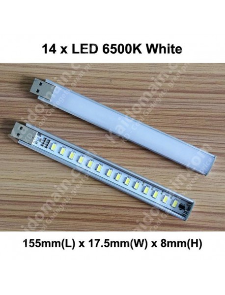 USB Powered 14 x LED 6500K White USB LED Light - White