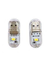 USB Powered 2xLED USB LED Light - Transparent (2 pcs)