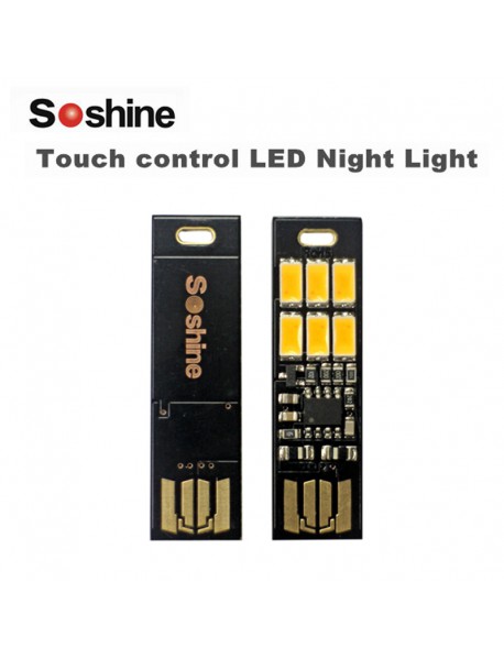 Soshine Mini USB Power 6-LED Night Light (Touch Dimmer) - 5 pcs