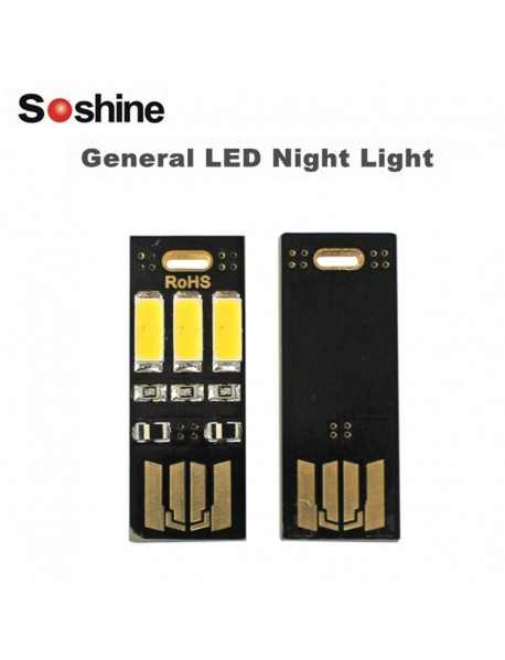 Soshine Mini USB Power 3-LED Night Light - 5 pcs