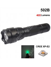 502B Cree XP-E2 Green 530nm 3V - 4.5V OP P60 LED Flashlight - Black ( 1x18650 )
