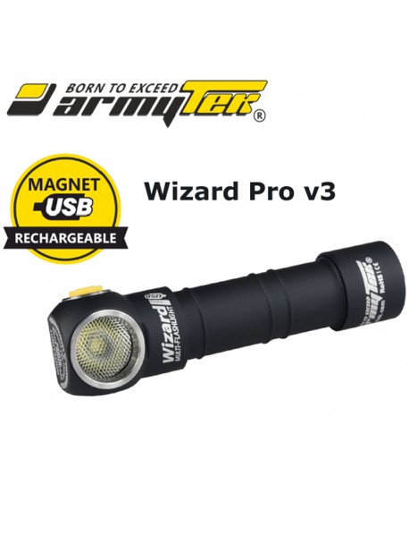 Armytek Wizard Pro v3 XHP50 Magnet USB White 2300 lumens 11-Mode LED Flashlight (1x18650)