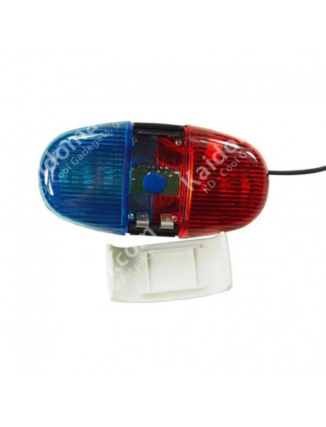 XC-325 6 x LED Strobe Bicycle Safety Light with 4-Tone Electric Horn (2 x AA)