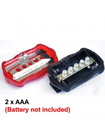 5 x LED 7-Mode Red Safety Bike Rear Light with Mount (2 x AAA) - Red