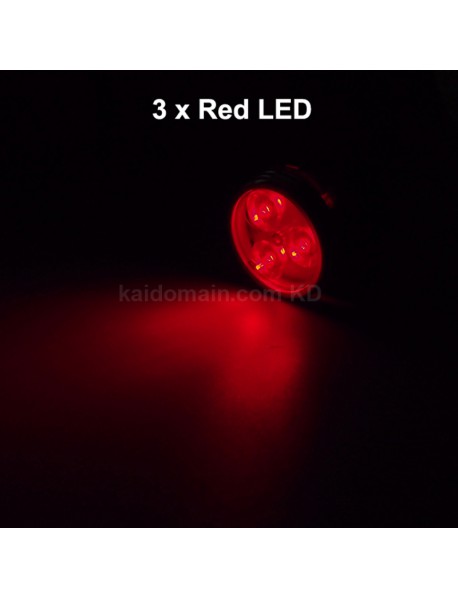 3 x LED 4-Mode Red USB Rechargeable Safety Bike Rear Light - Red and Black