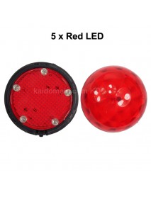 KBR-A105 5 x Red LED Light 3-Mode Bike Tail Light - Red (2 x CR2032)