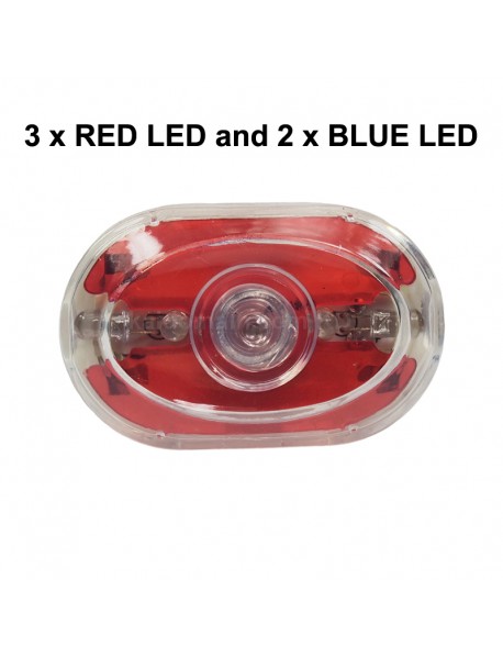 DF SX-08 5 x LED RED Safety Bike Tail Light with Mount - Red ( 2xAAA )