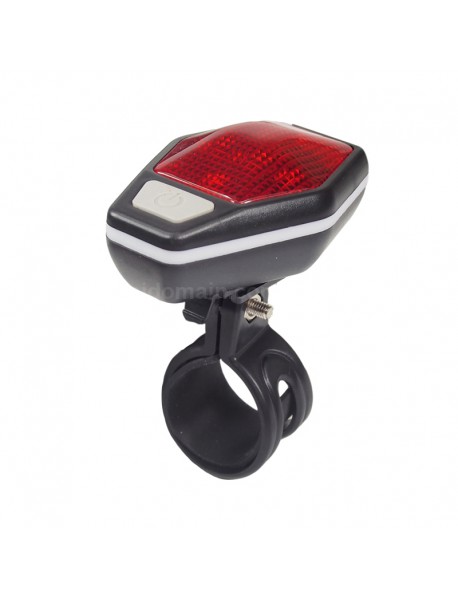ZH1208 5 x RED LED Safety Bike Tail Light with Mount - Black ( 2xAAA )