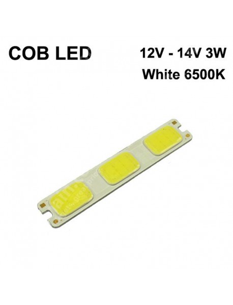 SBS 91mm(L) x 16.5mm(W) COB 12V - 14V 3W 240mA White 6000K COB LED Emitter ( 2 pcs )