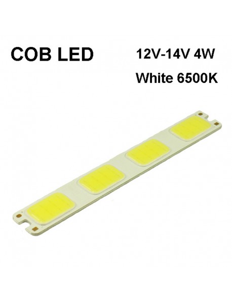 SBS 121mm(L) x 16.5mm(W) COB 12V - 14V 4W 300mA White 6000K COB LED Emitter ( 2 pcs )