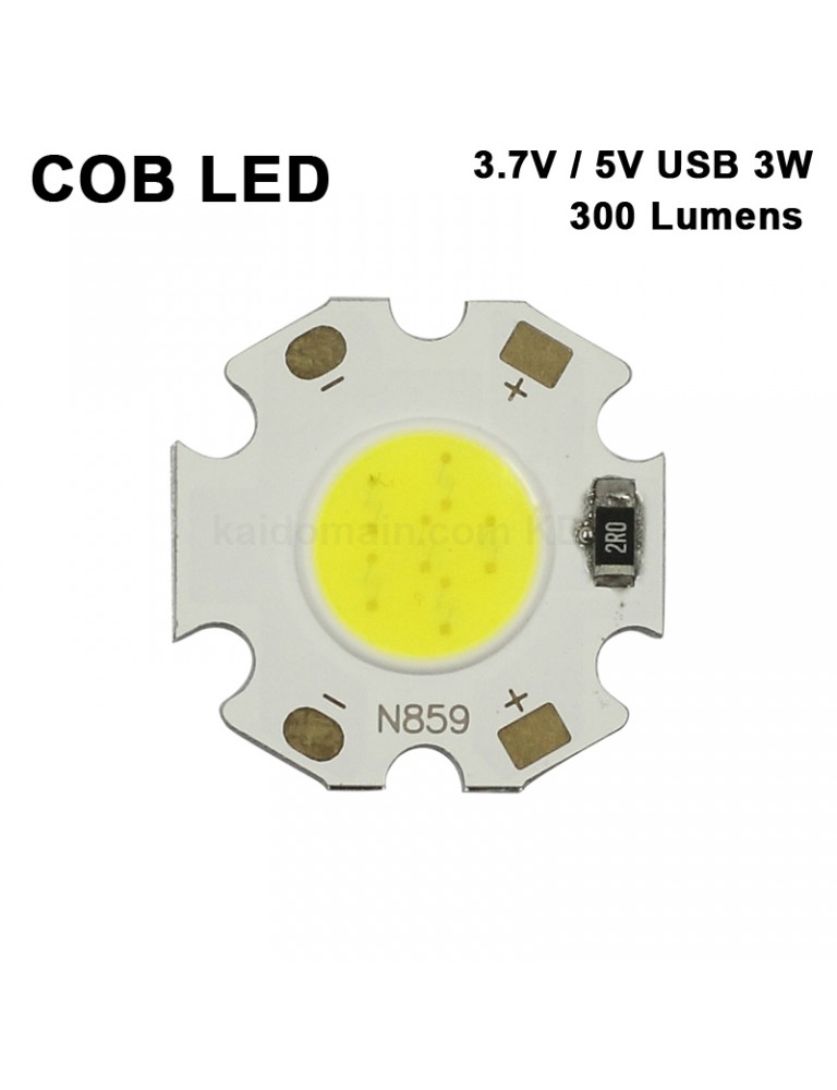 20mm x 1mm COB 3_7V or USB 5V 3W 300 Lumens COB LED Emitter 2 pcs
