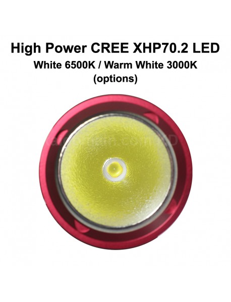 DV70 Cree XHP70.2 4000 Lumens 4-Mode Diving LED Flashlight ( 2x26650 )