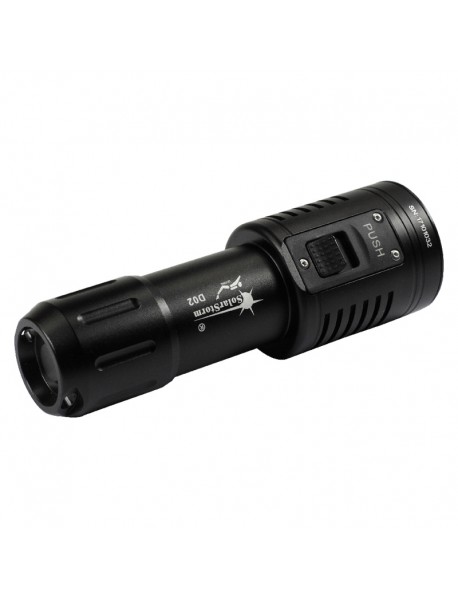 Solarstorm D02 XP-G2 White and XP-E2 Red 900 Lumens 6-Mode LED Diving Video Flashlight