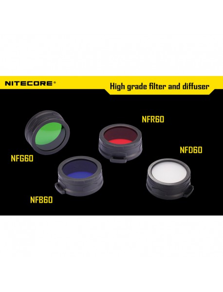 Nitecore 60mm Filter Red / Green / Blue / White (1 pc)