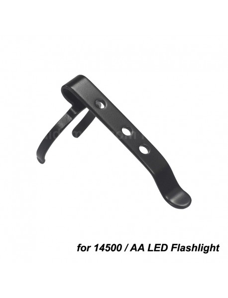 Stainless Steel AA Flashlight Pocket Clip 41mm (L) x 18.5mm (D)